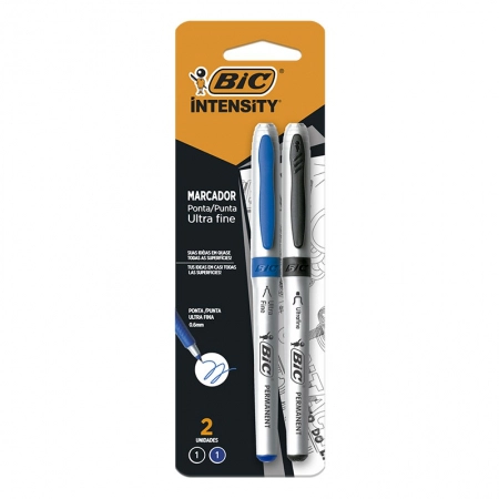 Pincel marcador permanente Intensity Ultra Fina com 2 cores 935847 - Bic