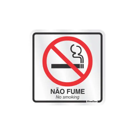 Placa de alumínio proibido fumar 120AB-SP - Sinalize