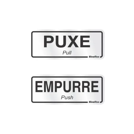 Placa de alumínio puxe empurre 120AG - Sinalize
