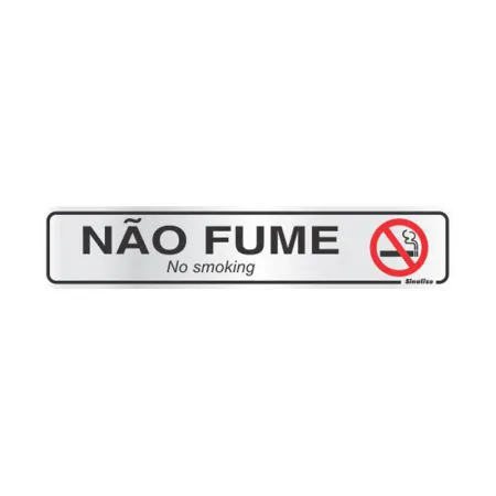 Placa de alumínio não fume 100AR - Sinalize