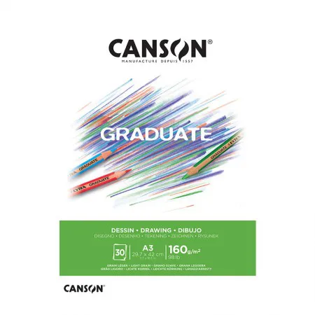 Bloco graduate desenho A3 160g - com 30 folhas - Canson
