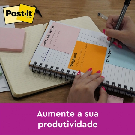 Bloco de notas adesivas Notefix Amarelo 76x102mm 100 folhas - 3M