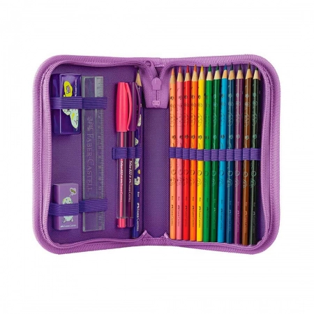 Estojo escolar Pets Cachorro 18.2222 completo - Faber-Castell