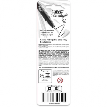 Caneta hidrográfica Ultra Fina Intensity com 3 unidades - Bic