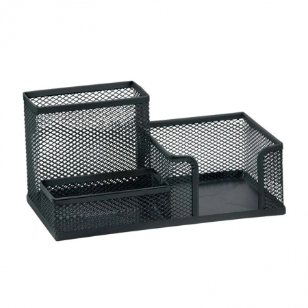 Organizador de mesa aramado 3 divisões preto OR5121 BRW