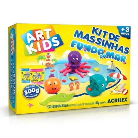 Massinha kit massa de modelar Fundo do Mar Art kids 40037 - Acrilex