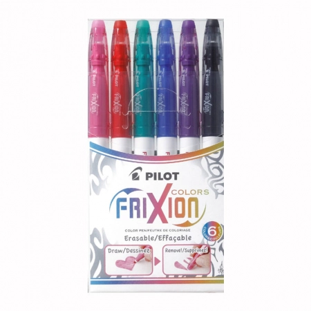Caneta hidrográfica Frixion Colors estojo com 6 cores - Pilot