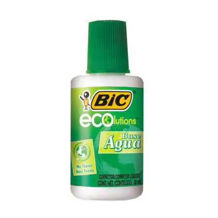 Corretivo líquido Ecolutions base de água 18ml - Bic