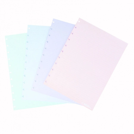 Bloco refil grande CandyColors pautado linha branca 90g com 40 folhas CIRG4034 - Caderno Inteligente