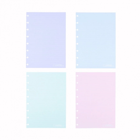 Bloco refil médio CandyColors pautado linha branca 90g com 40 folhas CIRM3035 - Caderno Inteligente