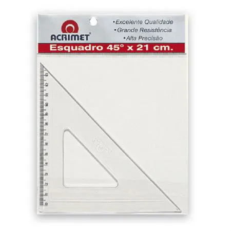 Esquadro poliestireno 21cm x 45 graus - 532 - Acrimet