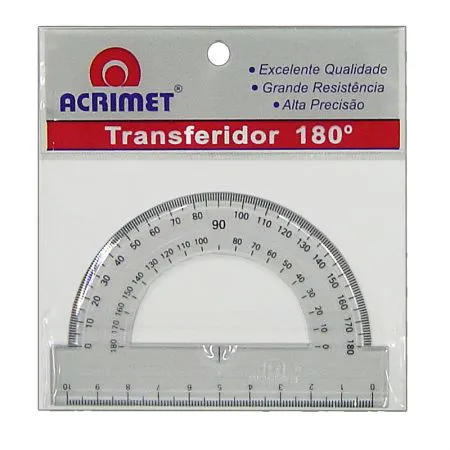 Transferidor poliestireno 180 graus - 551 - Acrimet