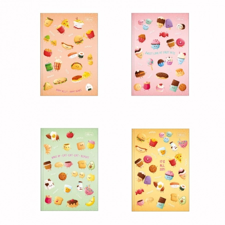 Caderno brochura capa dura 1/4 80 folhas Taste - Tilibra