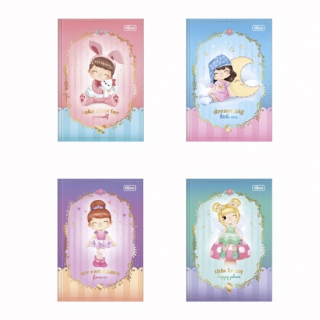 Caderno brochura capa dura 1/4 80 folhas La Liz - Tilibra