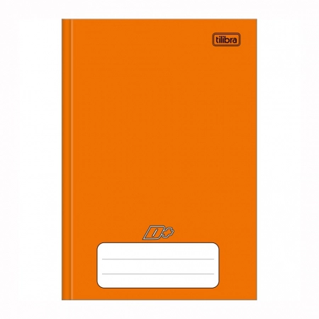 Caderno brochura capa dura 1/4 48 folhas D Mais Laranja - Tilibra