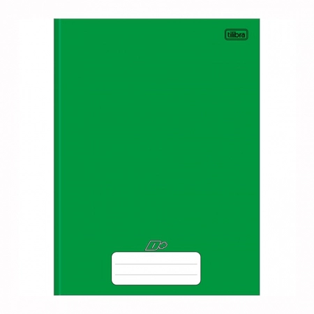 Caderno brochurão capa dura universitário 1X1 96 folhas D mais Verde - Tilibra