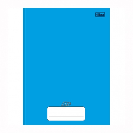 Caderno brochurão capa dura universitário 1X1 96 folhas D mais Azul - Tilibra