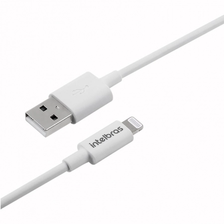 Cabo USB lightning para iPhone PVC Branco 1,2m EUAL12PB - Intelbras