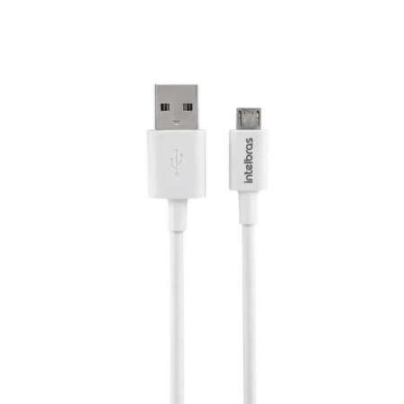Cabo micro USB PVC Branco 1,2m EUAB12PB - Intelbras