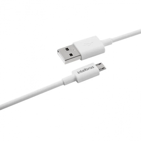 Cabo micro USB PVC Branco 1,2m EUAB12PB - Intelbras