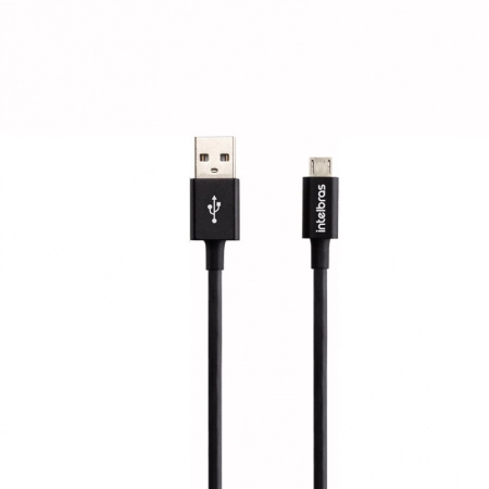 Cabo micro USB PVC Preto 1,2m EUAB12PP - Intelbras