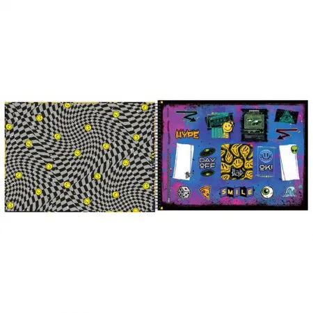 Caderno espiral capa dura cartografia 80 folhas Hype - Tilibra