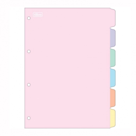 Divisória colorida universitário 6 projeções 316881 - Tilibra