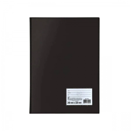 Pasta catálogo com visor 192 Preto 100 envelopes plástico - Dac