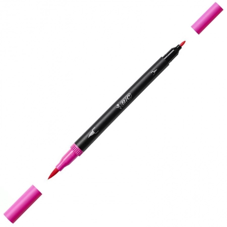 Caneta hidrográfica Dual Tip Intensity Rosa - Bic
