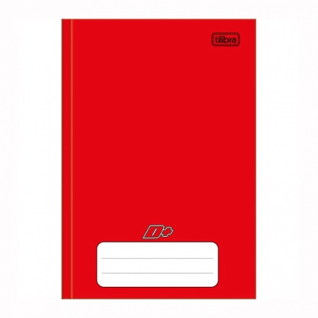 Caderno brochura capa dura 1/4 48 folhas D mais Vermelho - Tilibra