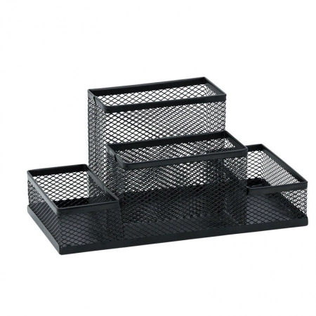 Organizador de mesa aramado 4 divisões Preto OR5161 - BRW