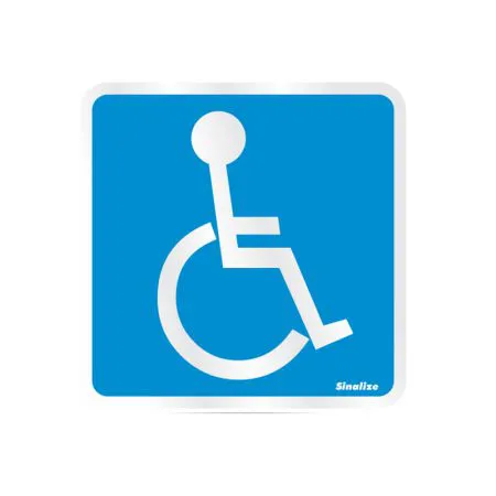 Placa de alumínio acessibilidade 120AM - Sinalize