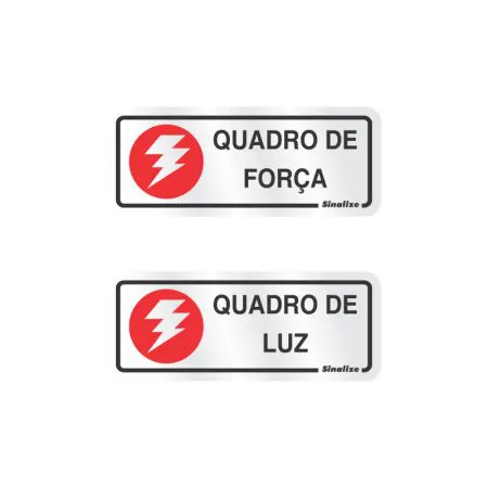 Placa de alumínio quadro de força/luz 120AL - Sinalize