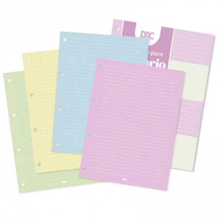Bloco refil caderno argolado universitário 48 folhas pautado Enjoy - Dac