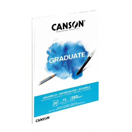 Bloco graduate aquarela A5 250g- com 20 folhas - Canson