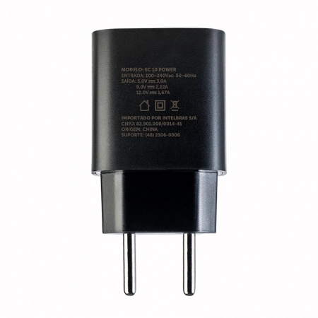 Carregador de tomada USB-C Preto EC 10 Power - Intelbras