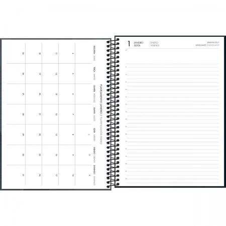 Agenda executiva espiral diária Spot Masculina 275x200mm 2027 - Tilibra