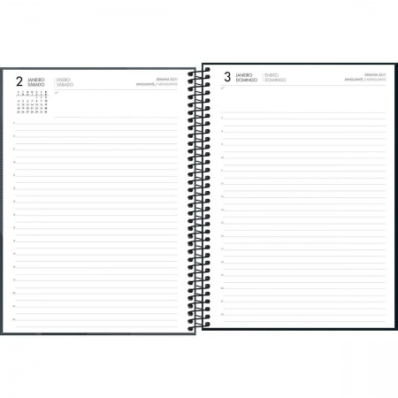 Agenda executiva espiral diária Spot Masculina 275x200mm 2027 - Tilibra