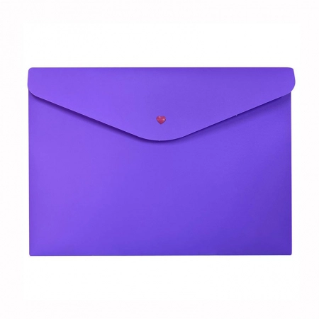 Envelope plástico com botão A4 Full Color Roxo 0014.R - Dello