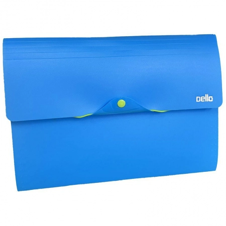 Pasta sanfonada A4 com 12 divisórias Full Color Azul 6107.C - Dello