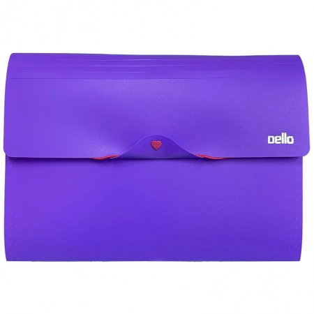 Pasta sanfonada A4 com 12 divisórias Full Color Roxa 6107.R - Dello