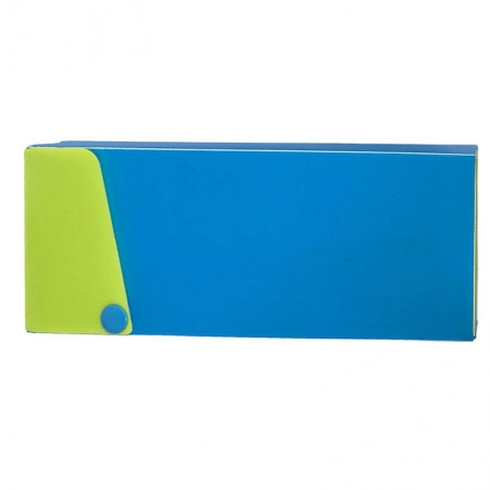 Estojo escolar plástico simples Full Color Azul e Verde Limão 8804.03 - Dello