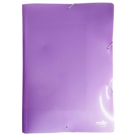 Pasta com aba elástico ofício TopLine Perolizada Lilás 0443.LP - Dello