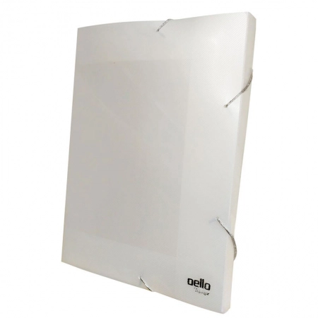 Pasta com aba elástico ofício lombo 40mm TopLine Perolizada Cristal 0446.H - Dello