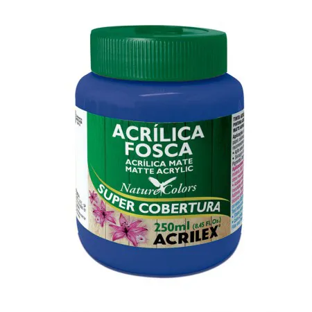 Tinta acrílica fosca Azul Turquesa 250ml - 501 - Acrilex