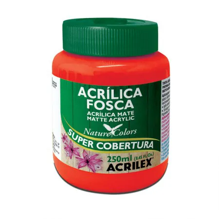 Tinta acrílica fosca Vermelho 250ml - 507 - Acrilex
