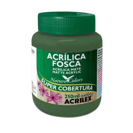 Tinta acrílica fosca Verde Musgo 250ml - 513 - Acrilex