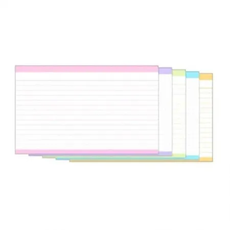 Ficha pautada com tarjas 5x8 pacote com 50 folhas - Tilibra