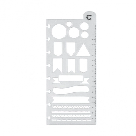 Régua Stencil 19cm CIRE0003 - Caderno Inteligente