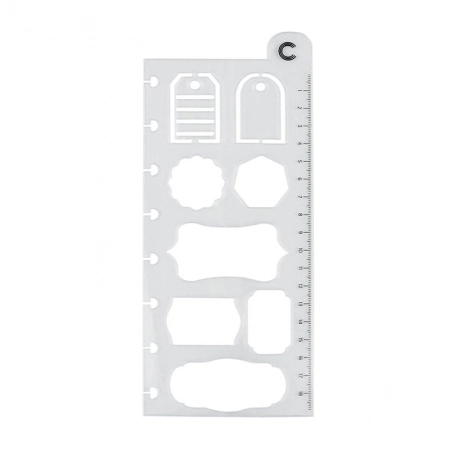 Régua Stencil 19cm CIRE0004 - Caderno Inteligente